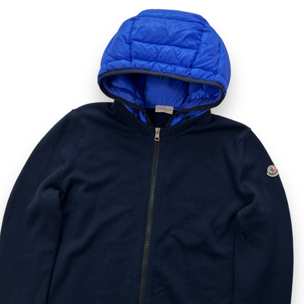 Moncler Navy Puffer Full Zip Hoodie 