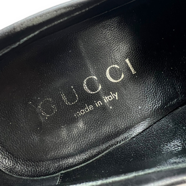 Gucci Black GG Monogram Horsebit Loafers