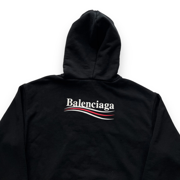 Balenciaga Campaign Logo Black Hoodie 