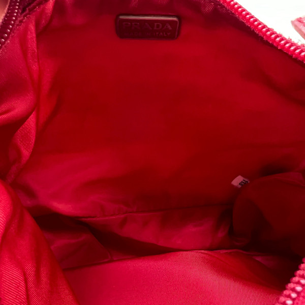 Prada Red Canvas Shoulder bag 