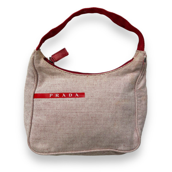 Prada Red Canvas Shoulder bag 