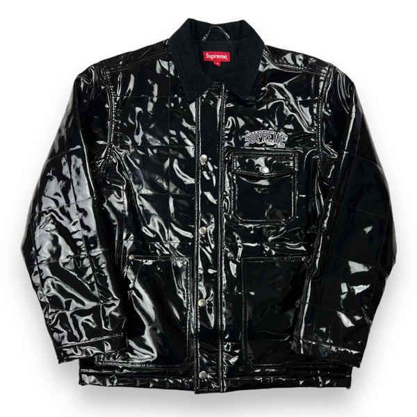 Supreme Black Vinyl Patent Leather Jacket