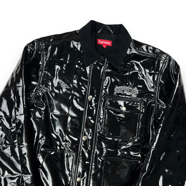 Supreme Black Vinyl Patent Leather Jacket