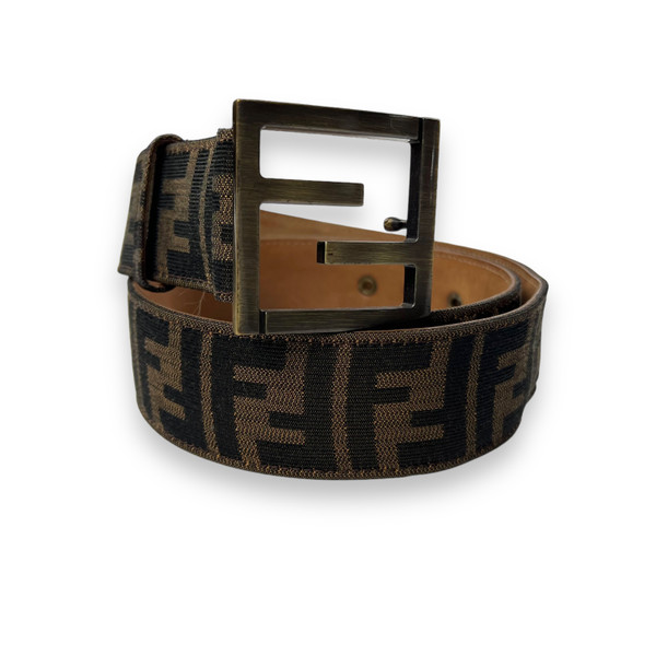 Fendi Zucca Print FF Buckle Belt 