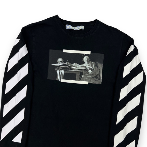 Off-White Caravaggio Black Long Sleeve T-Shirt 