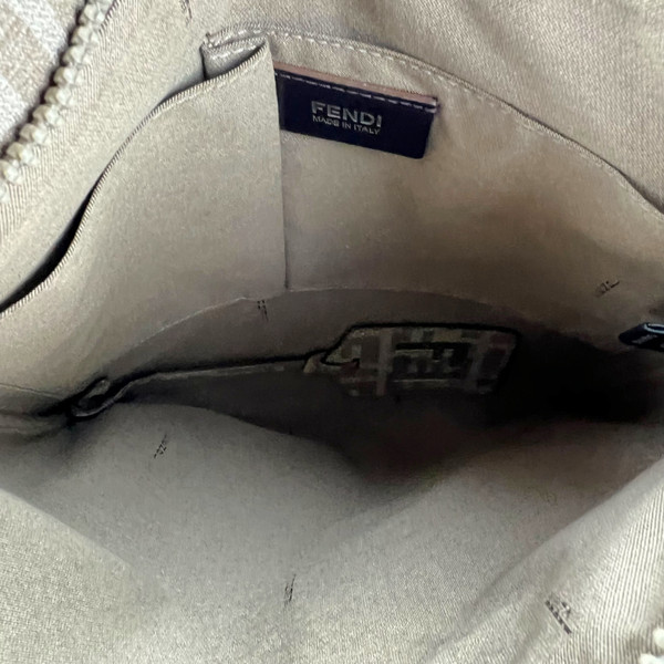 Fendi FF Beige Cross Body Bag 
