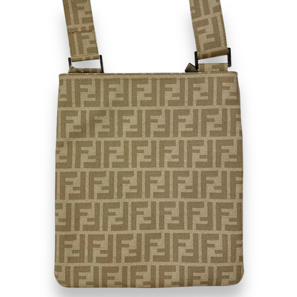 Fendi FF Beige Cross Body Bag 