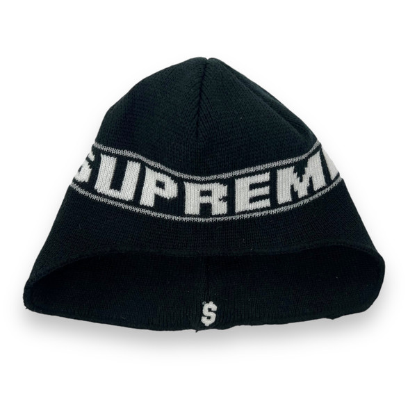 Supreme Earflap Black Beanie
