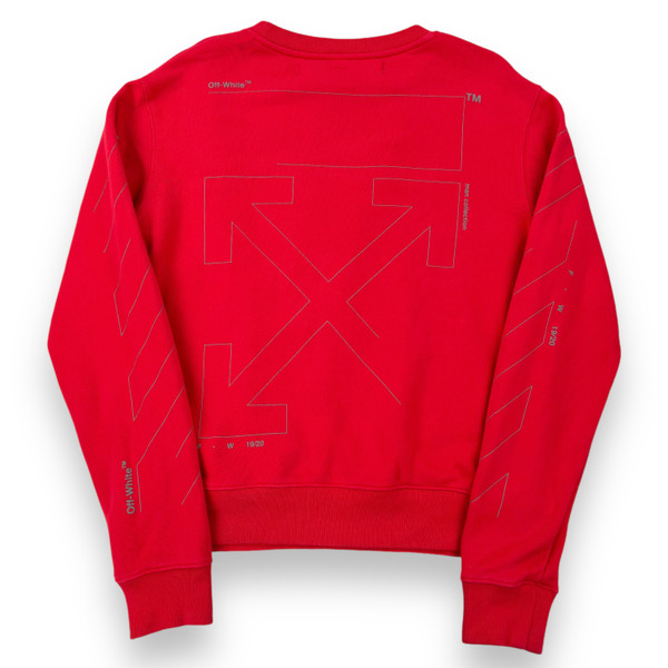 Off-White Unfinished Arrows Sweatshirt Red