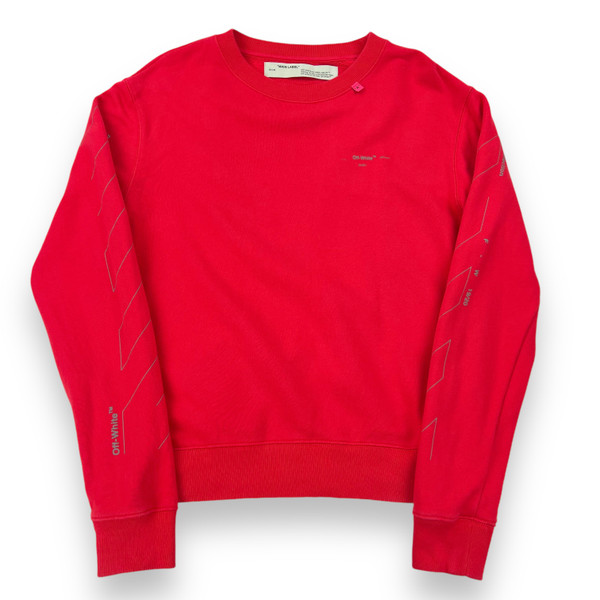 Off-White Unfinished Arrows Sweatshirt Red