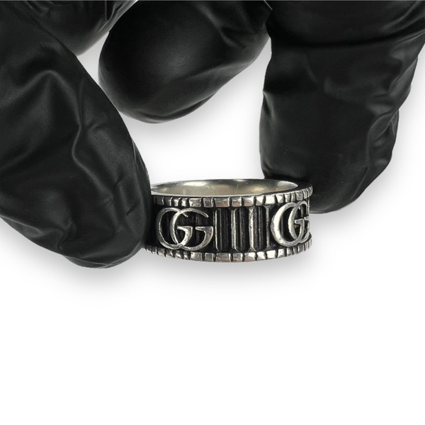 Gucci Sterling Silver Marmont Band Ring 