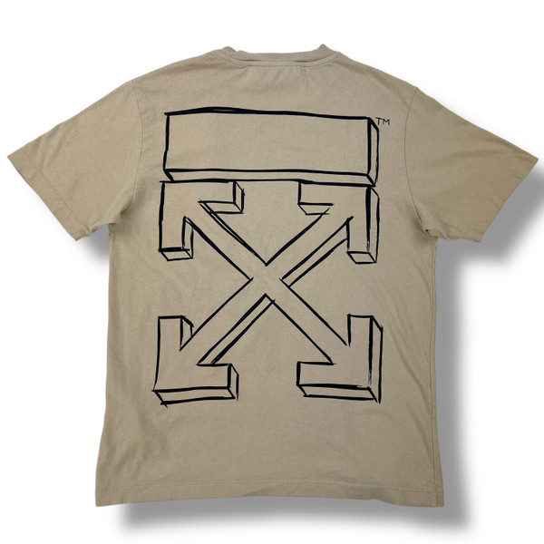 Off-White 3D Arrows Beige T Shirt 