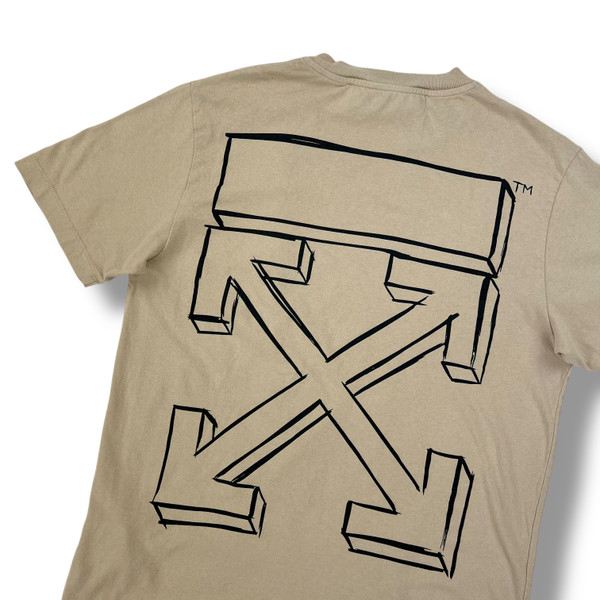 Off-White 3D Arrows Beige T Shirt 