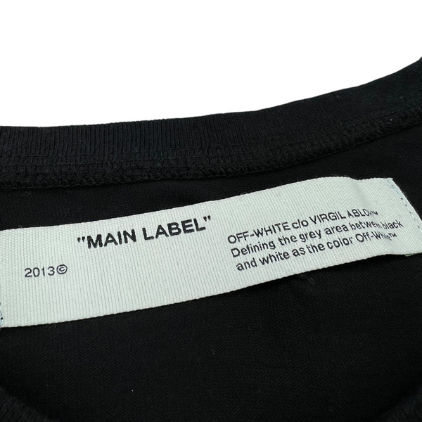 Off-White Grey Diagonal Long Sleeve T Shirt 