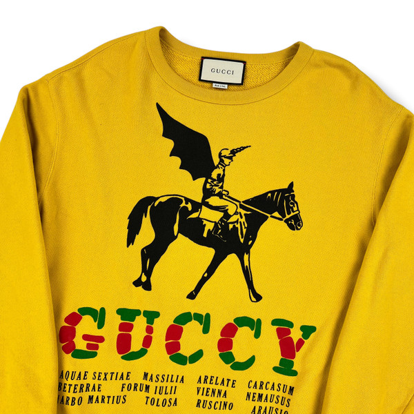 Gucci Winged Jockey Yellow Sweatshirt 