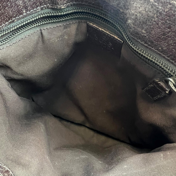 Gucci Striped Strap Monogram Messenger Bag 
