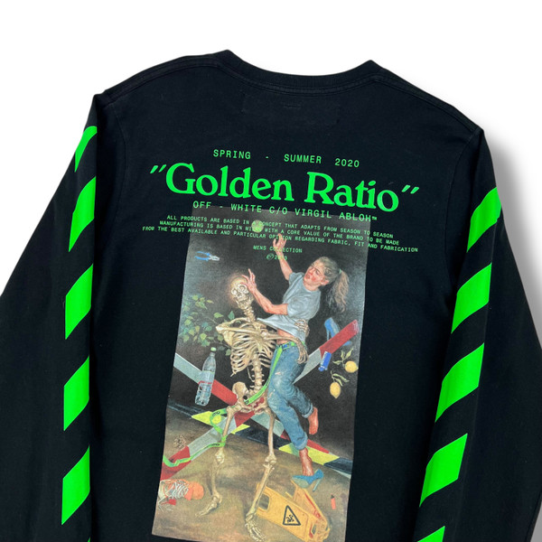 Off-White Pascal Skeleton Black Long Sleeve T Shirt 