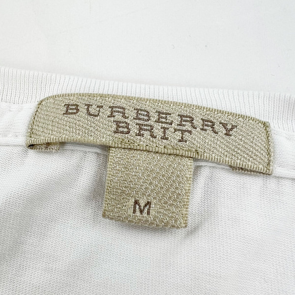 Burberry Embroidered Logo White T Shirt 