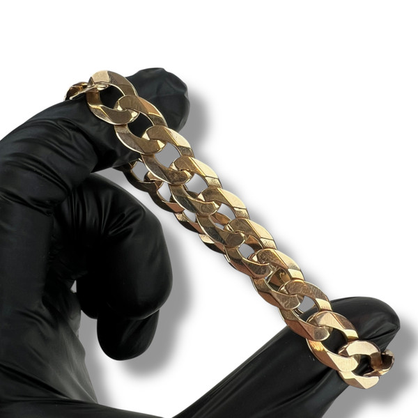 9ct Yellow Gold 8'' Curb Link Bracelet (23.55g)