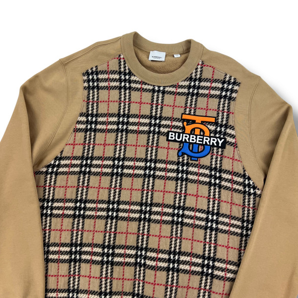 Burberry Check Motif Applique Sweater 