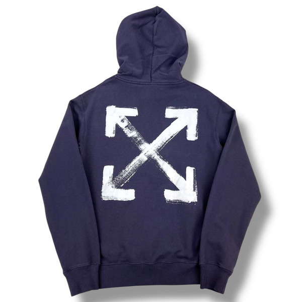 Off-White Brushed Arrows Purple Hoodie 