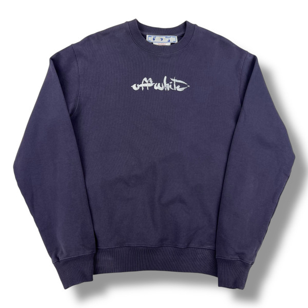 Off-White Brushed Arrows Purple Sweatshirt