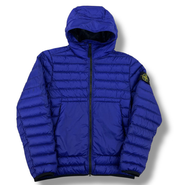 Stone Island Bio-Based Ripstop Nylon Down Blue Puffer Jacket