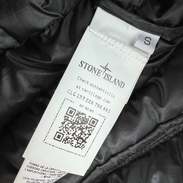Stone Island Bio-Based Ripstop Nylon Down Blue Puffer Jacket