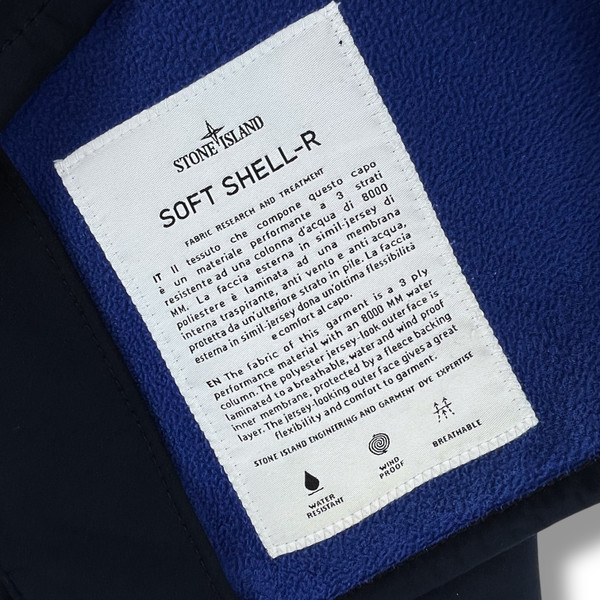 Stone Island Soft Shell-R Navy Jacket 