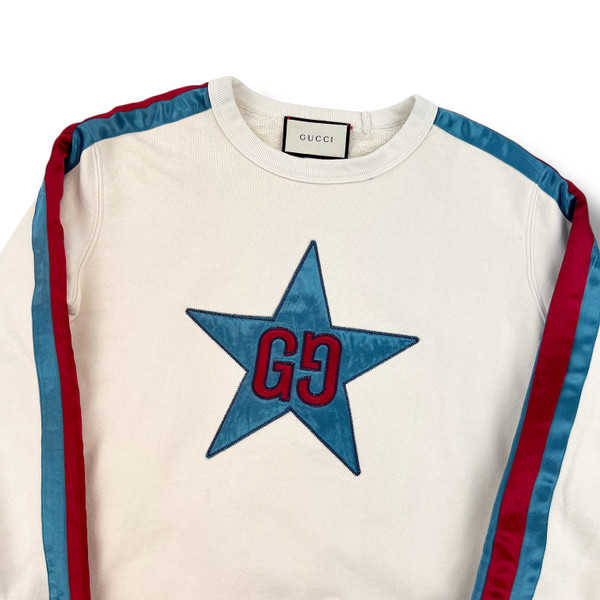 Gucci Star Logo Cream Sweatshirt 