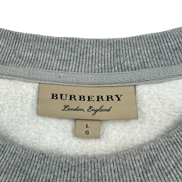 Burberry London England Embroidered Grey Sweatshirt 
