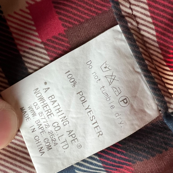 Bape Plaid Windbreaker Jacket
