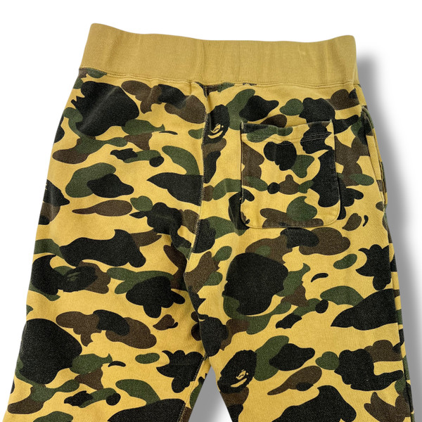 Bape Yellow 1st Camo Shark Sweatpants 