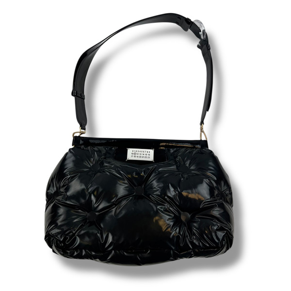 Maison Margiela Shiny Black Glam Slam Shoulder Bag