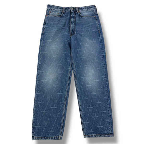 Balenciaga All Over Logo Jeans