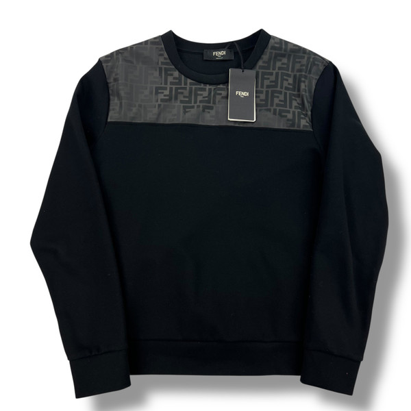 Fendi FF Panelled Black Sweatshirt