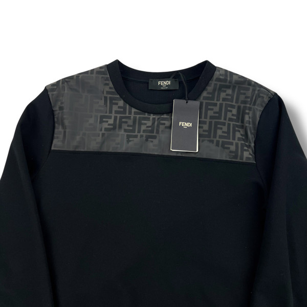 Fendi FF Panelled Black Sweatshirt