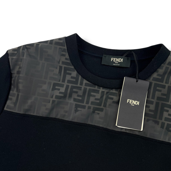 Fendi FF Panelled Black Sweatshirt