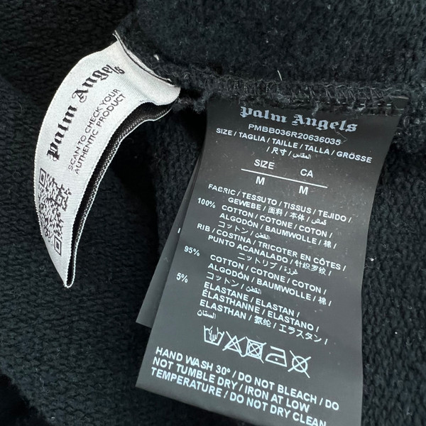 Palm Angels Black Spellout Hoodie 