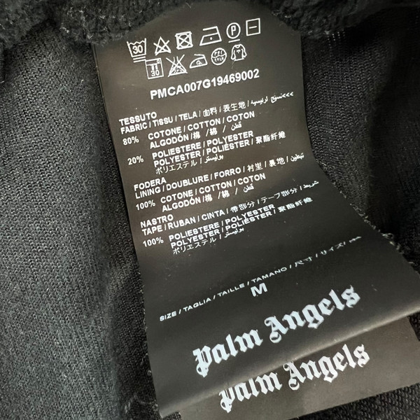 Palm Angels Black & Pink Velour Sweatpants 