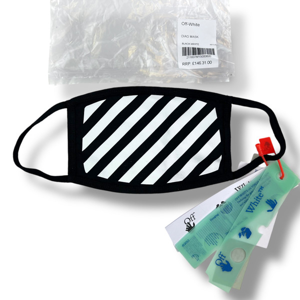 Off-White Diagonal Face Mask