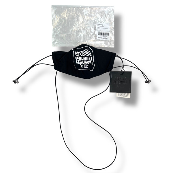 Opening Ceremony Warped Logo Lanyard Mask Black