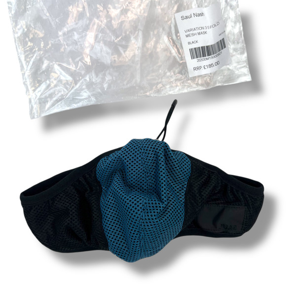 Saul Nash 3 5 Fold Mesh Face Mask Black Blue 