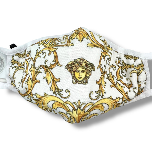 Versace Barocco Face Mask White Gold 
