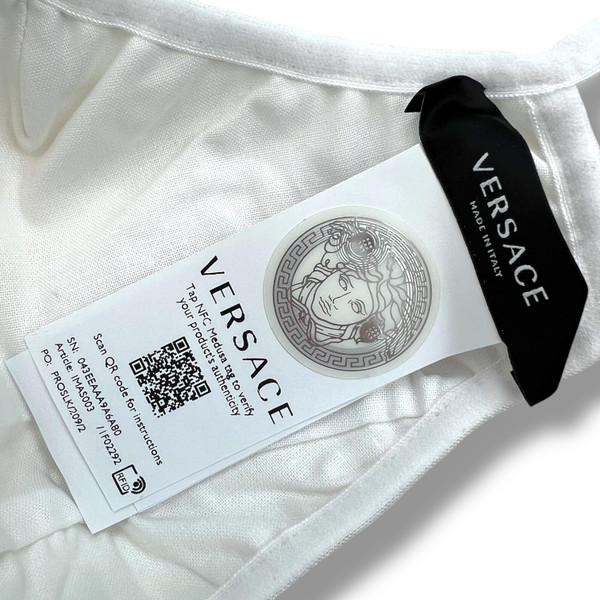 Versace Barocco Face Mask White Gold 