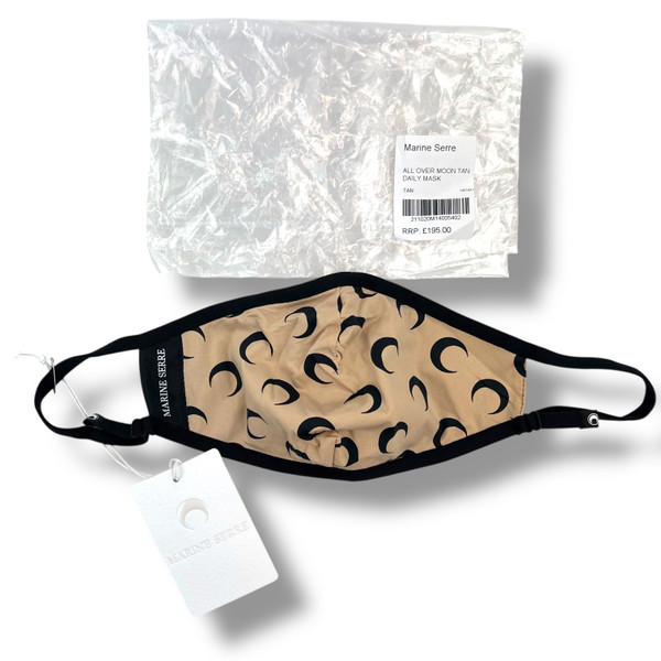 Marine Serre All Over Moon Tan Face Mask