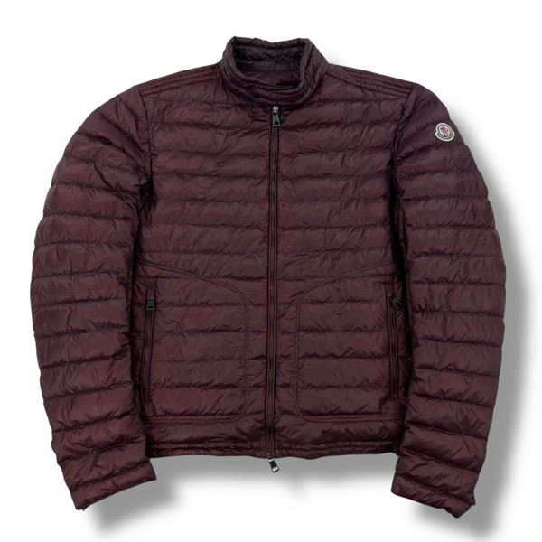 Moncler Auguste Burgundy Puffer Jacket 