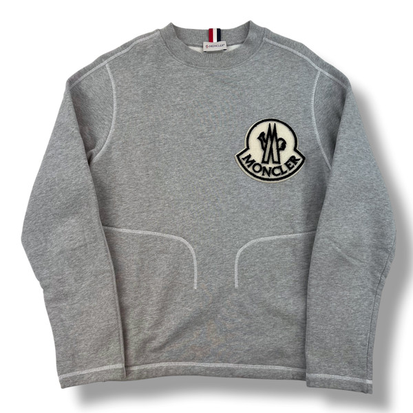 Moncler Large Patch Grey Sweatshirt 