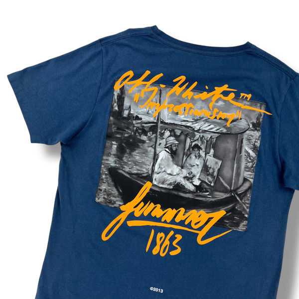 Off-White Impressionism Boat Blue T-Shirt 