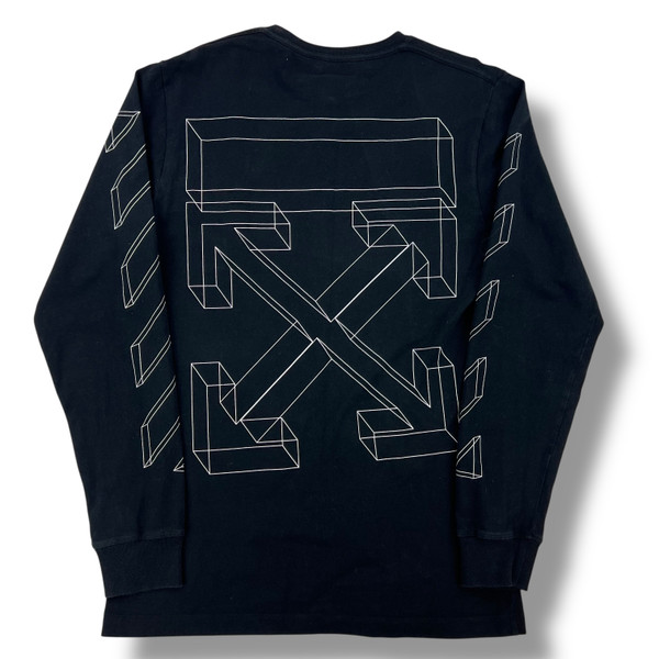 Off-White 3D Arrows Black Long Sleeve T-Shirt